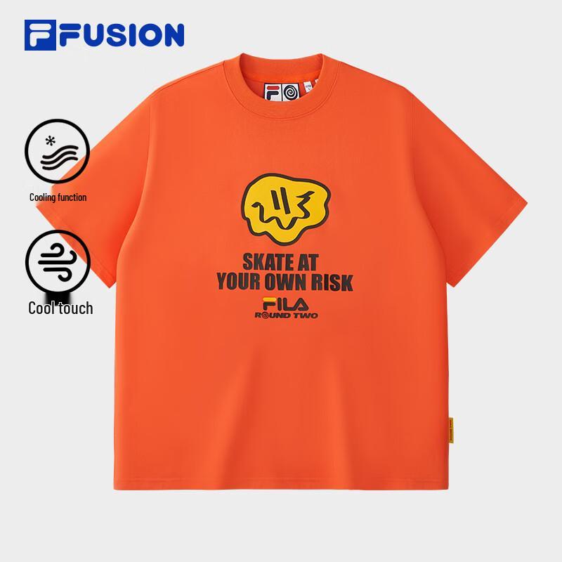 FILA FUSION Unisex Cool Cotton Knit Short Sleeve T-Shirt XL