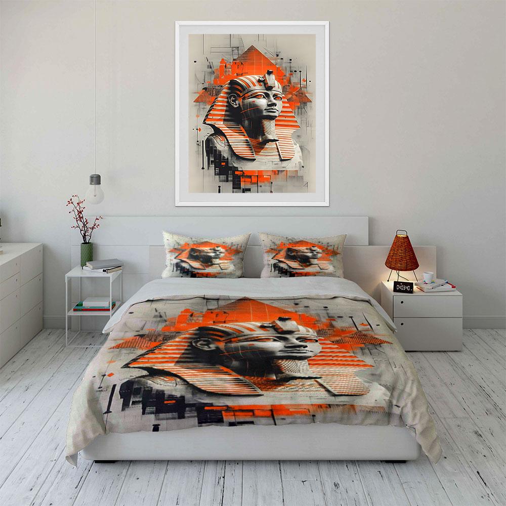 Pharaoh, pyramids, abstract shapes. Bedding sets Duvet cover sets Duvet covers Pillowcases(1*Duvet Cover 2*Pillowcases without duvet insert)