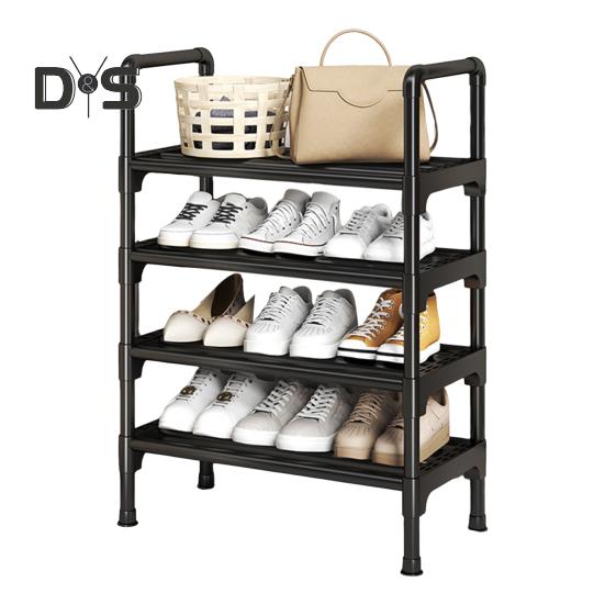

Штабелируемая стойка для обуви, органайзер для хранения, нержавеющая, прочная, несущая, простая в сборке, для прихожей, шкафа, подставки для обуви 45cm Four Layer