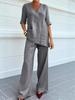 European Cotton-Linen Women's Casual Two-Piece Set 2026