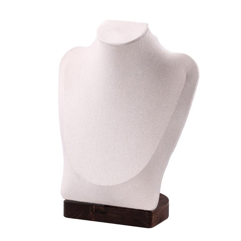 652F Walnut Jewelry Holder Necklace Display Bust Multifunctional Mannequin Dresser Props for Displaying Necklaces