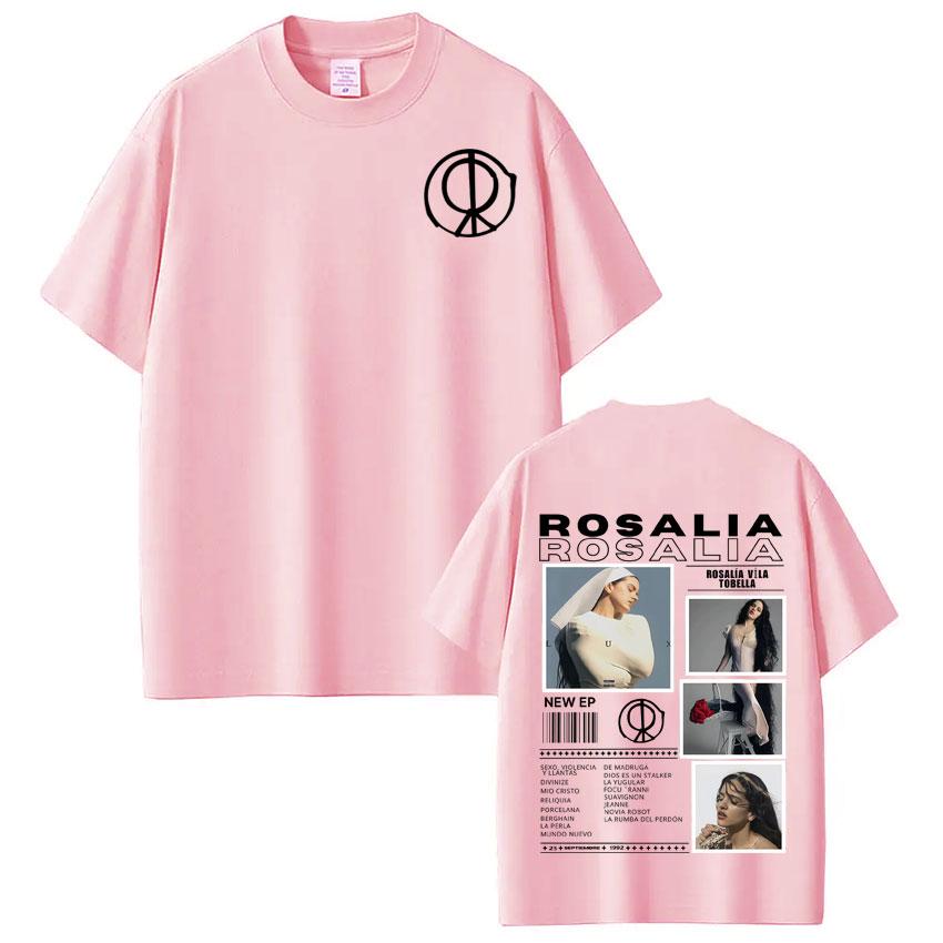 Zpěvačka Rosalía LUX Album Tour 2025 Potisk Tričko Pánské Dámské Módní Bavlněná Trička Oversized Hiphop Ležérní Pohodlná Trička Top