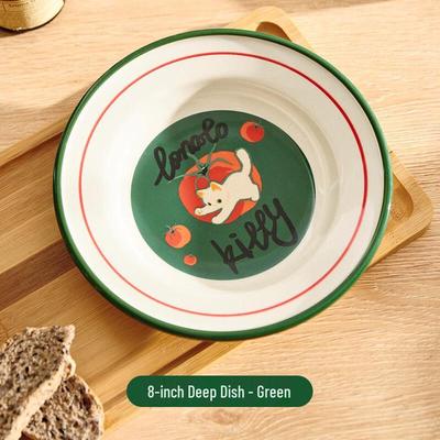 Cute Cat Ceramic Deep Plate