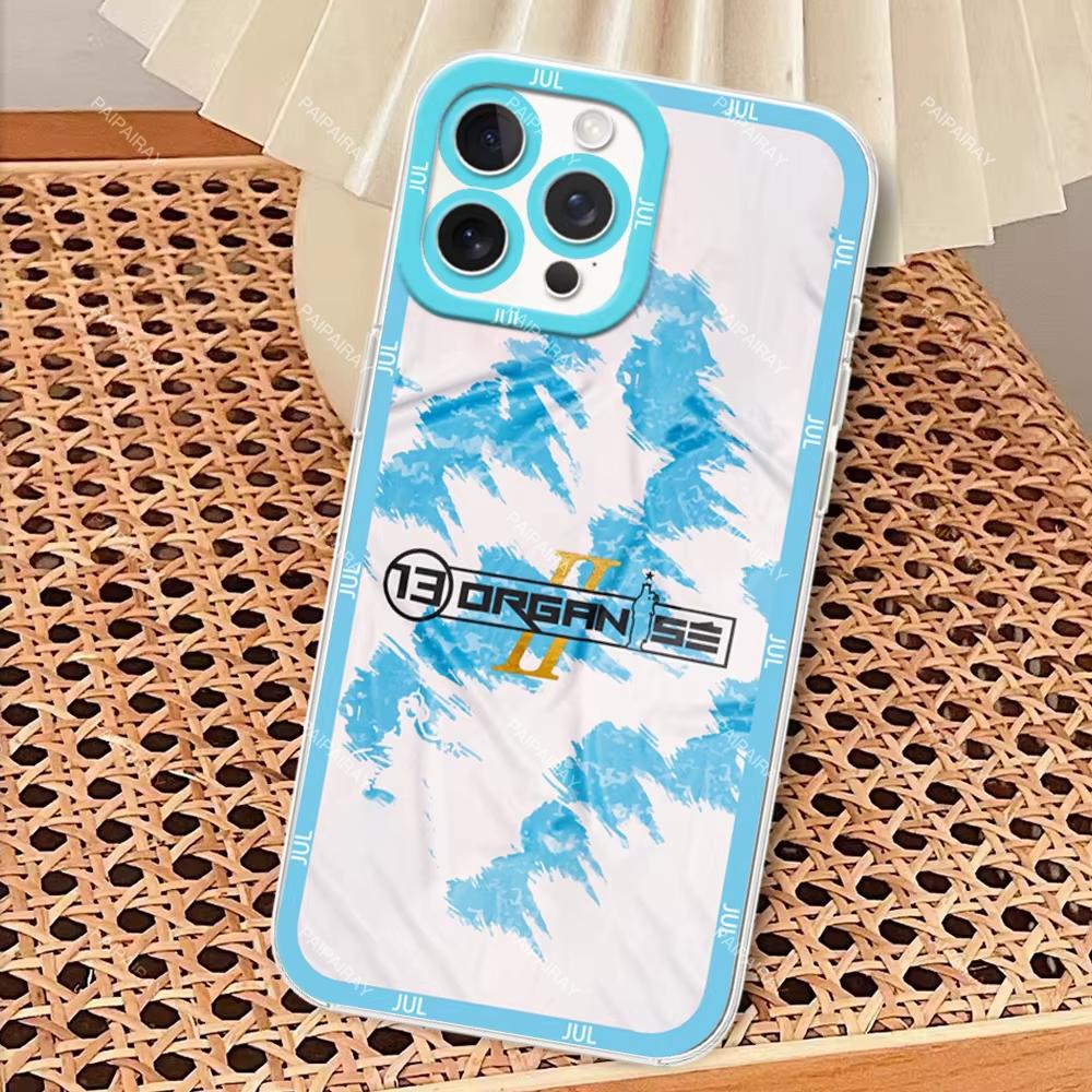 Jul Rapper 13 ORGANISE Phone Case For iPhone Transparent Border Soft Shell 11 12 13 Mini 14 15 16 Pro Max