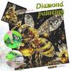 Bee DIY Diamond Painting Kit with Colorful Rhinestones Sparkling Craft Canvas for Adults Home Decor and Relaxing Hobby