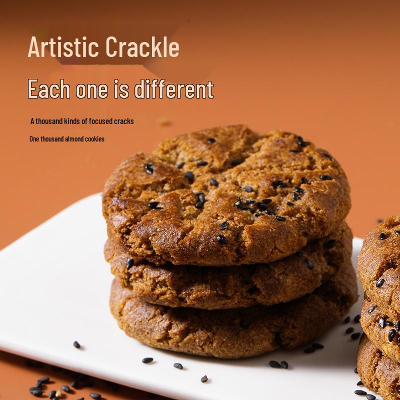 Black Peach Crisp Xylitol Biscuits - No Added Sugar, 10 Grain Mix, Elderly Snack, 308g