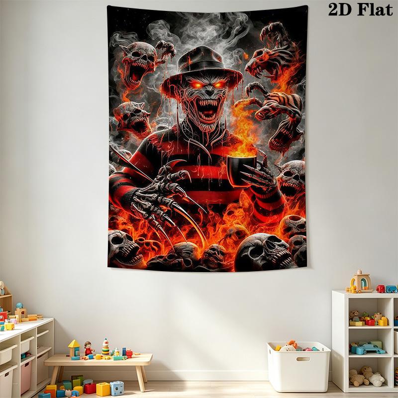 Scary Movie Poster Tapestry Tapestry Fashion Print Background Cloth Background Cloth Home Decor Work Of Art
