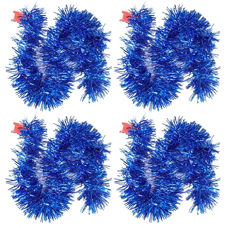 Christmas Ribbon Tinsel Garland Colorful Glitter Twist Ribbons Ornaments Xmas Tree DIY Hanging Wreath Party Home Decor Supplies