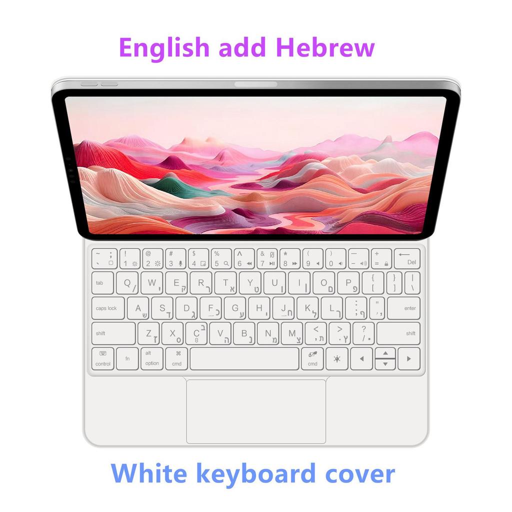 Magnetic Bluetooth Keyboard Case for iPad 10/11 Magic Keyboard 10.9 inch - Supports Russian, Japanese, Korean, and German