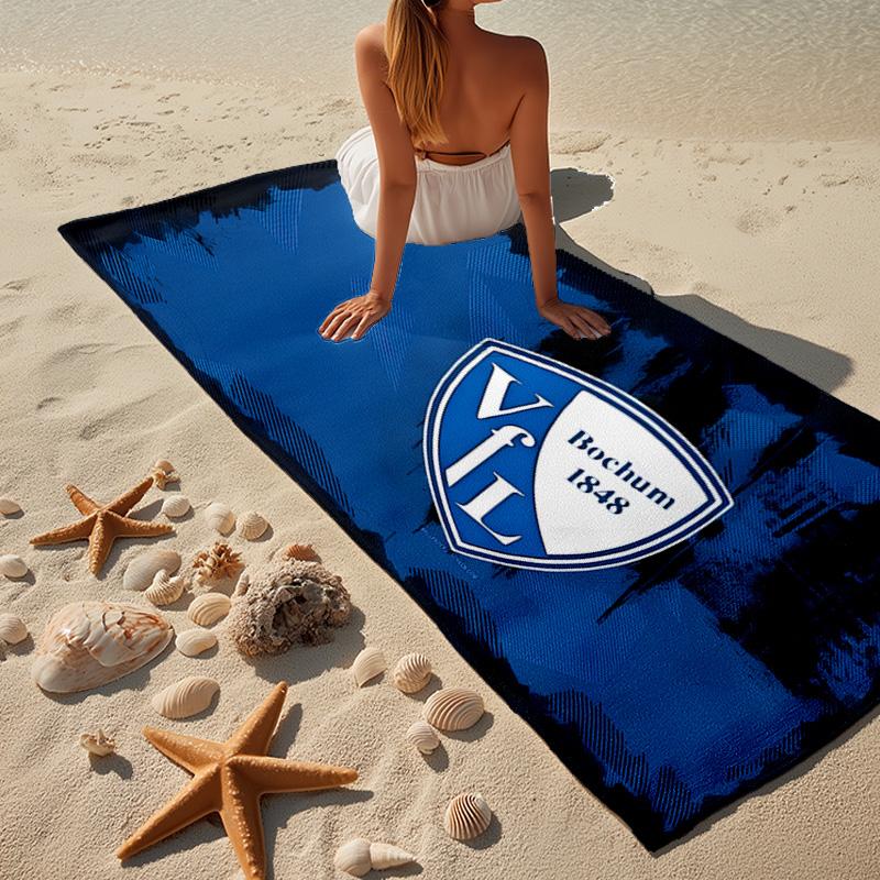 1PC Bochum Crest Beach Towel - Soft, Absorbent Microfiber, Lightweight, Ideal for The Beach, Parties, Travel, Camping fan gifts