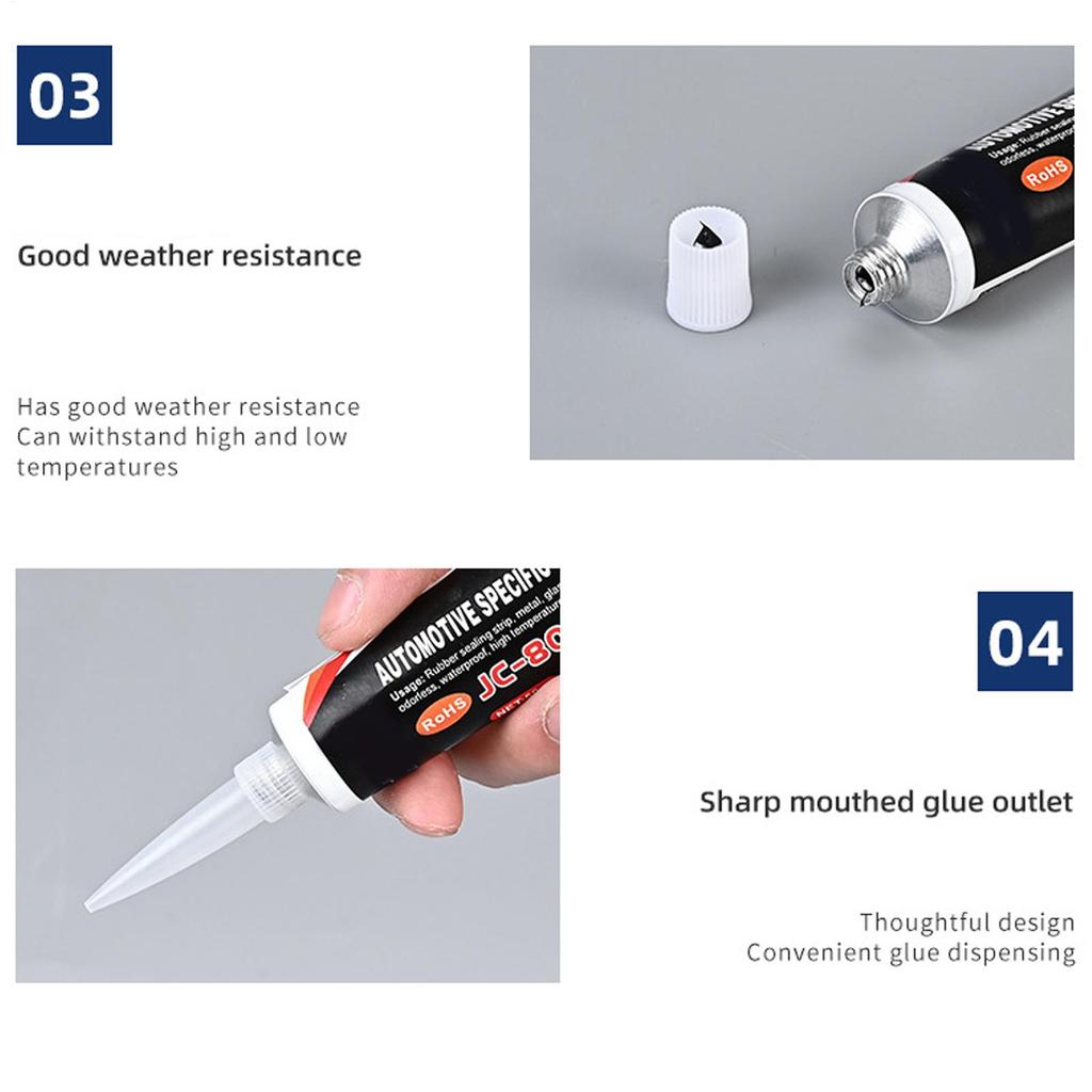 50/100ml Automotive Gasket Sealant Car Engine Black High Temperature Resistance Sealant Car Engine Black Silicone-free Sealant