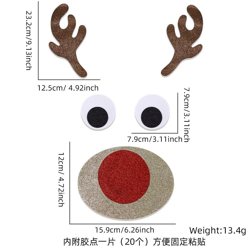

Large Snowman Reindeer Santa Stickers Christmas Door Stickers Decor for Refrigerator Wall Window Christmas Door Decorations