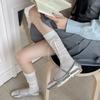 Ribbon Bow Socks Thin Calf Socks White Ballet Style Pile Socks Trendy Socks