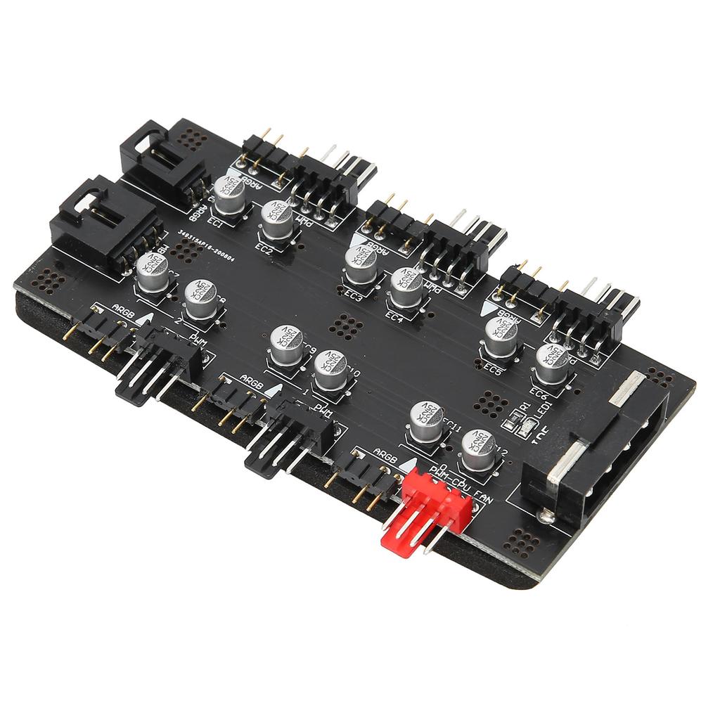 6 Way Splitter Hub 4PIN PWM Speed Regulation 3PIN ARGB Light Control Expansion BoardIDE Interface