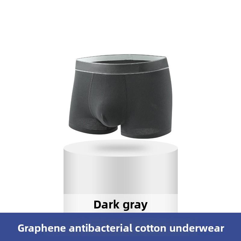 Men's Spring and Autumn Simple Pure Cotton Antibacterial Breathable No Trace Four Corners Underwear
