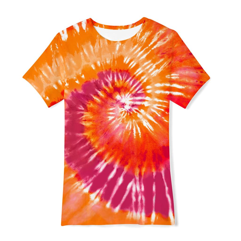 Frühling und Herbst Rundhals Bunt 3D-Druck Oberteil Modisches Lässiges Langarm Damen-T-Shirts