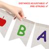 BESTOYARD 335M Welcome Back Banner Jute Bunting Banner Sign Backdrop for School Home Office Banner for School