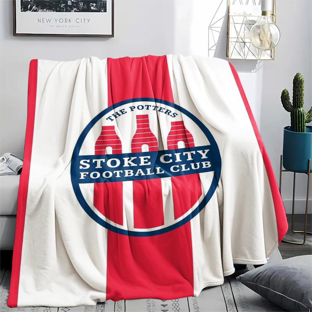 1 ΤΕΜ. Κουβέρτα Φανέλα με Εκτύπωση Stoke City FC, Υψηλής ποιότητας Άνετη για Όλες τις Εποχές, Διακόσμηση Σπιτιού, Ζεστασιά και Άνεση, Ιδανική για Χριστουγεννιάτικα Δώρα182