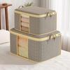 1pc Non-woven Fabric Storage Box Foldable Large Capacity Quilt Storage Bag Transparent Visible Clothing Bag Wardrobe Organizer