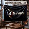 Custom Name Flannel Throw Blanket Sparta Prague Pattern Warm Home Decoration