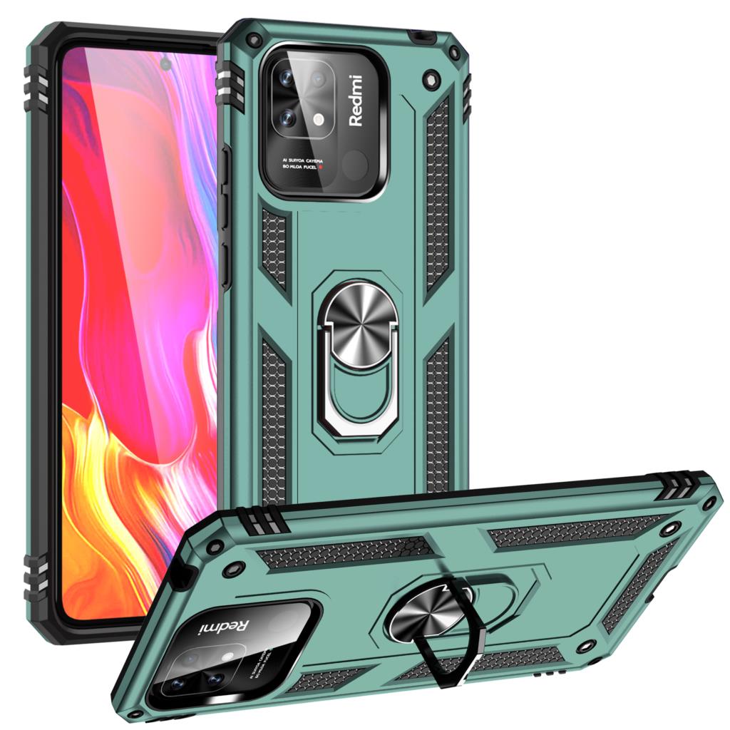 Kryt Pouzdro pro Xiaomi Redmi 10C 10 C Nárazuvzdorný Pancéřovaný Odolný Vojenský Ochranný Držák Prstenu Magnetické Pouzdro na Telefon