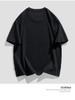 Men's Summer Heavyweight Pocket T-Shirt - Loose Fit, Solid Color, Short Sleeve, Slit Design.