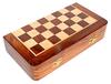 StonKraft Handcrafted Premium Wood 31 x 31 cm Chess Set - Rosewood Folding Magnetic Set with Storage