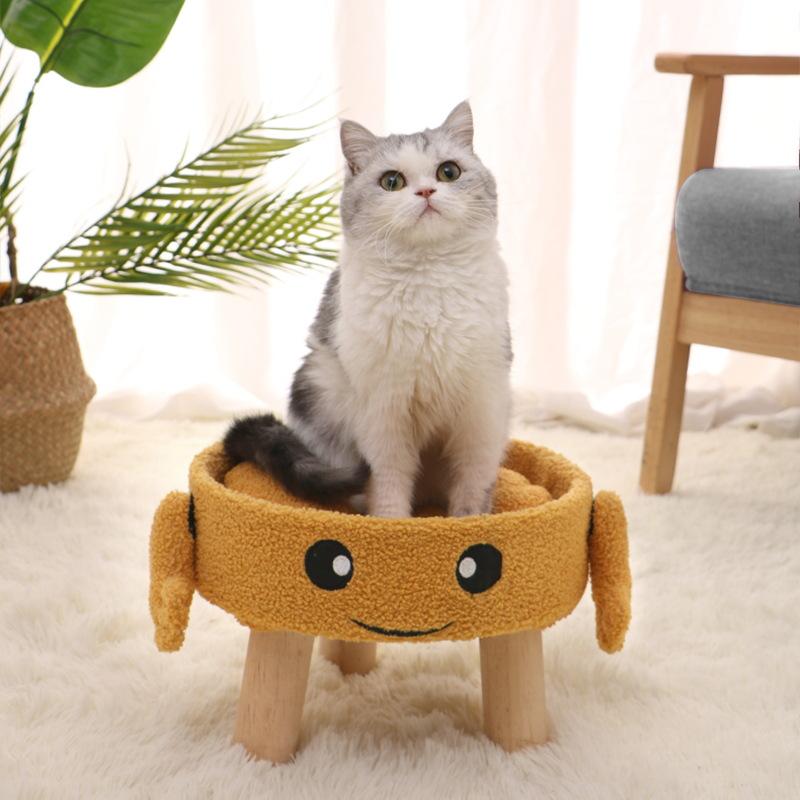 Cat nest stool winter warm cat climbing frame cat house pet sofa cushion pet bed cat nest