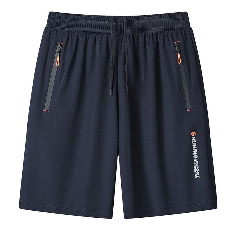 Summer Quick Drying Ice Silk Sports Casual Five Quarter Pants Plus Size Beach Men’s Shorts