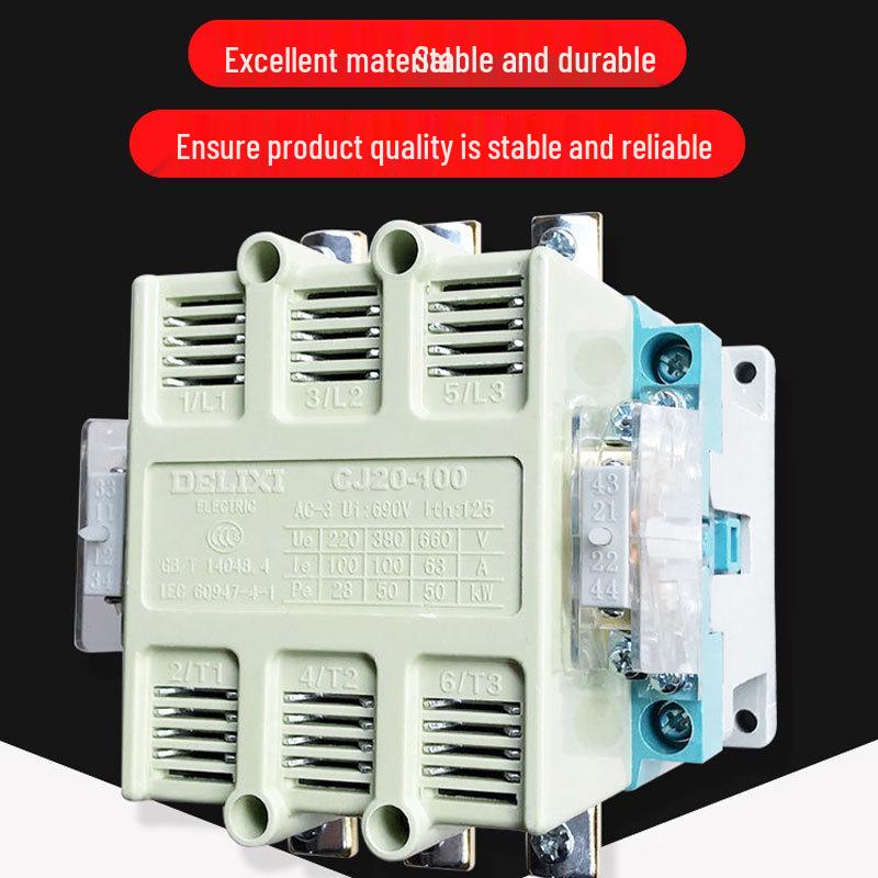 DELIXI CJ20 Series AC Contactor (10A-400A, 220V/380V)