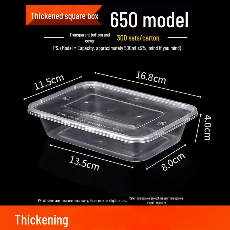 Einweg-Kunststoff-Lebensmittelbehälter mit Deckel