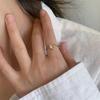 Elegant Teardrop Diamond Ring: 18K Gold-Plated, Fashionable Thin Design for Women