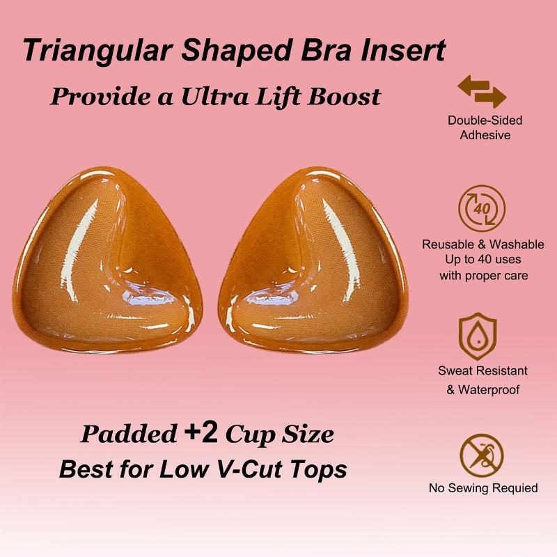 

Двосторонні липкі накладки для бюстгальтера Жіночі літні ультра миттєві пуш-ап накладки для бюстгальтера Багаторазові м які вставки Без бретелей Підтримка для купальника A