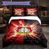 Set Biancheria da Letto Calcio Blackburn Rovers 3 Pezzi Morbido Copripiumino con Federe Set Decorazione Camera da Letto per la Casa