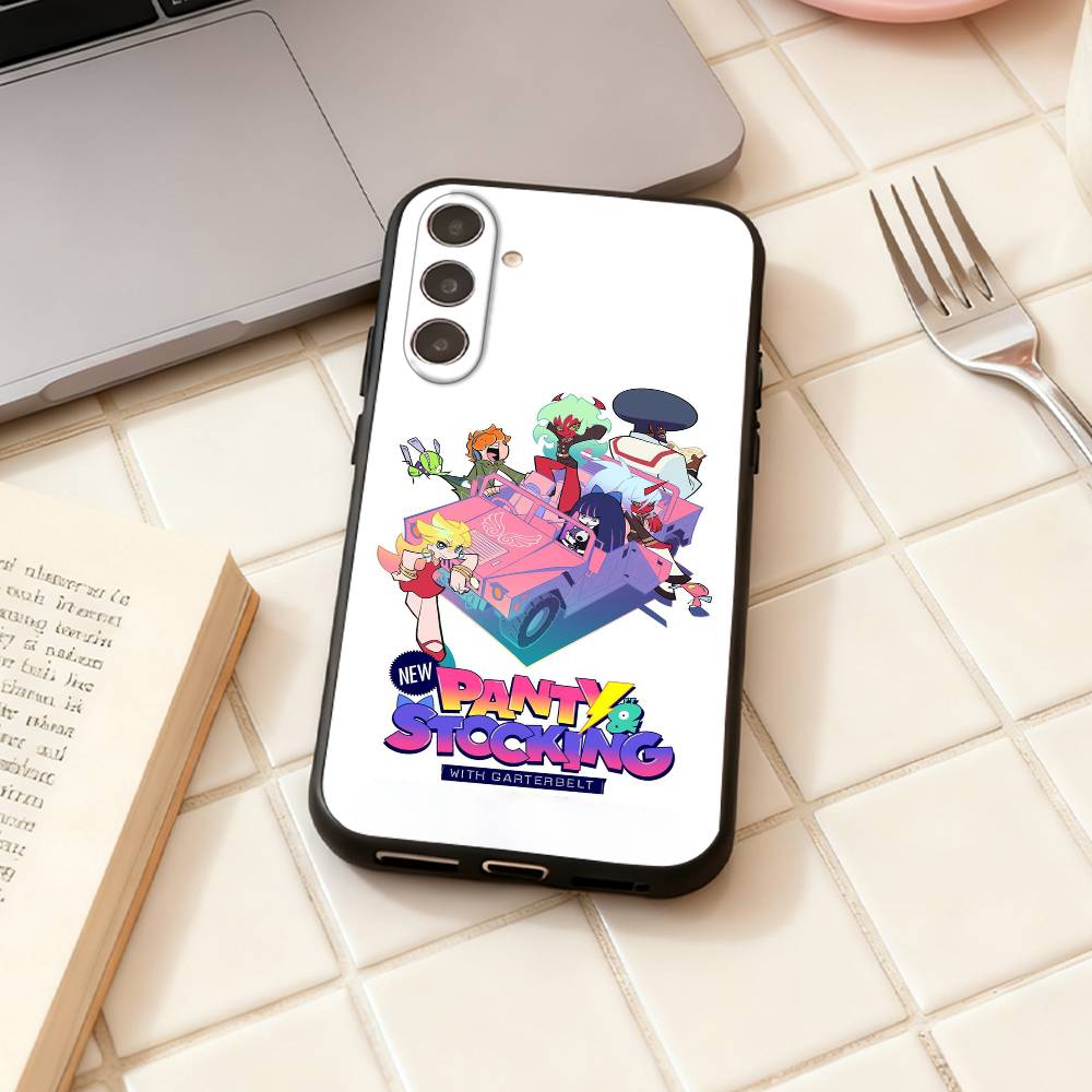 Panty and Stocking With Garterbelt phone Case For Samsung Galaxy A73,A72,A71,A70,A53,A52,A51,Others Soft Black Shell