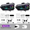 Motorcycle Helmet Headset Bluetooth 5.3 Intercom Headset Wireless Interphone Intercomunicador Waterproof Noise Reduction Voice Control Handsfree
