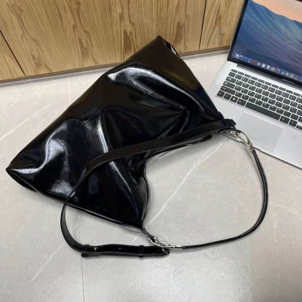 Women Fashion Oil Wax Leather Cross-body Messenger Bag Versatile Large Capacity Shoulder Bags Elegant Luxury Design Tote Bag