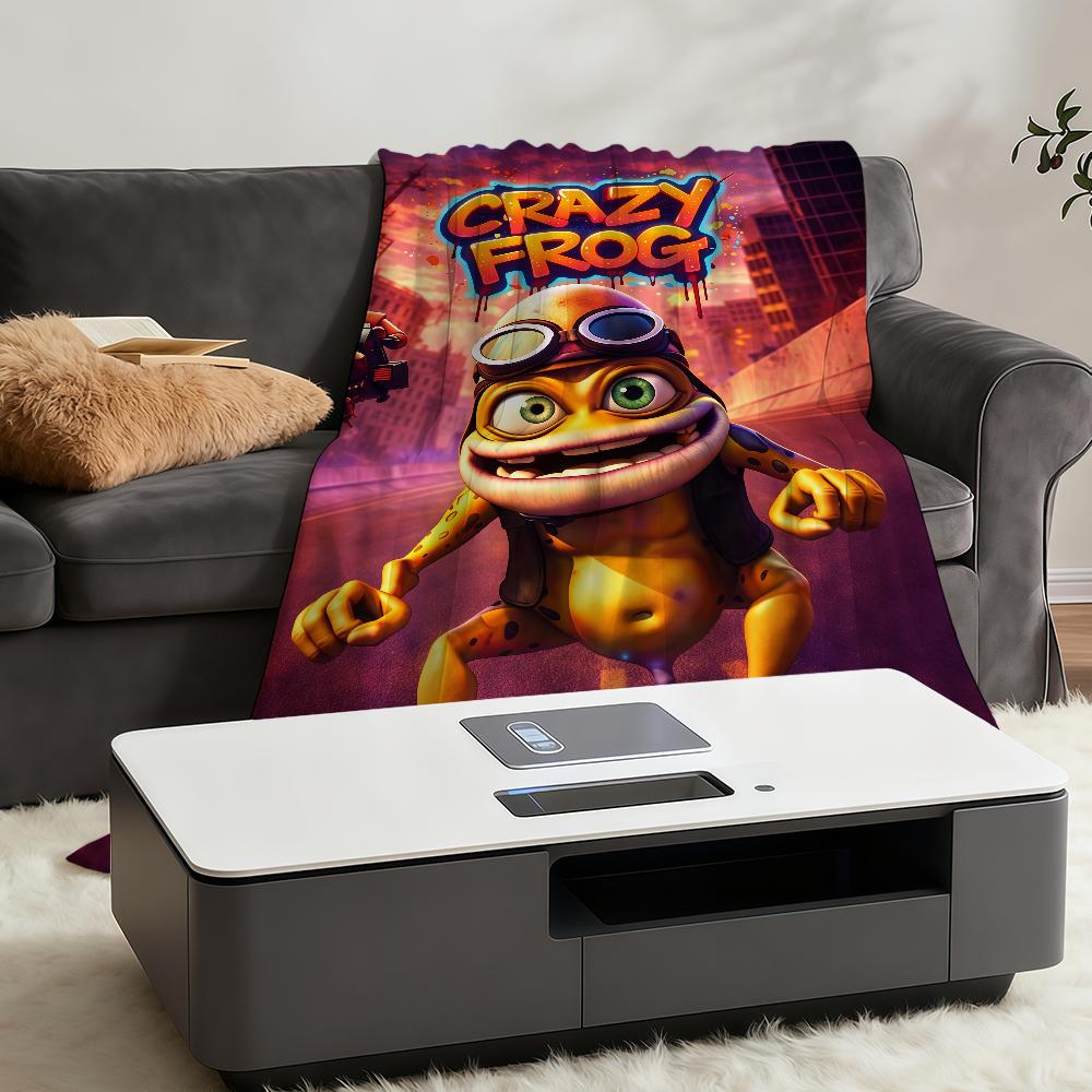 C-Crazy Frog DJ Ding D-Ding Blanket Soft Warm Furry Throw Super Kids Toys Bed Sofa Car Cradle