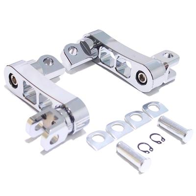 UME-STAR Harley Highway Pegs Foot Pegs Step Pegs Step Extension Bike Aluminum Bracket (Silver)
