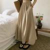 Spring Summer Women Colorful Long Skirts Girls Versatile Comfortable Elastic Dress Female Concise Leisure Vacation Skirts