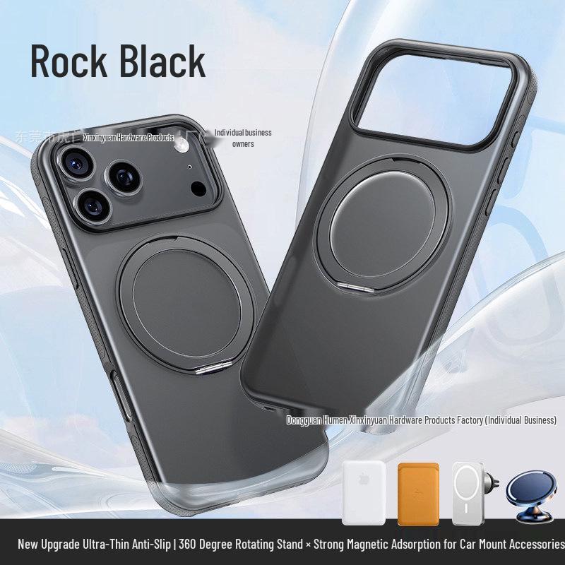 

Frosted Magnetic Stand Case for Apple 17 Pro Max / iPhone 16 - High-Grade Large Hole Skin-Feel Design iPhone 17 Pro