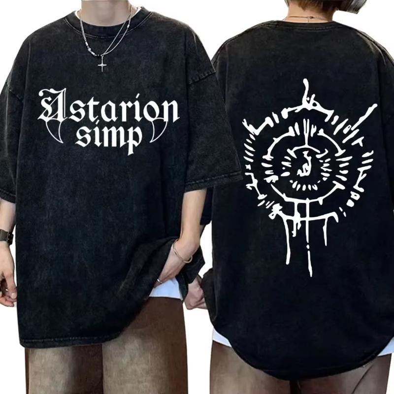 Astarion Girl Dinner Graphic T Shirt Baldurs Gate  Fan Gamer Washed T Shirts Women Unisexs Vintage Gothic Cool Tshirt Streetwear