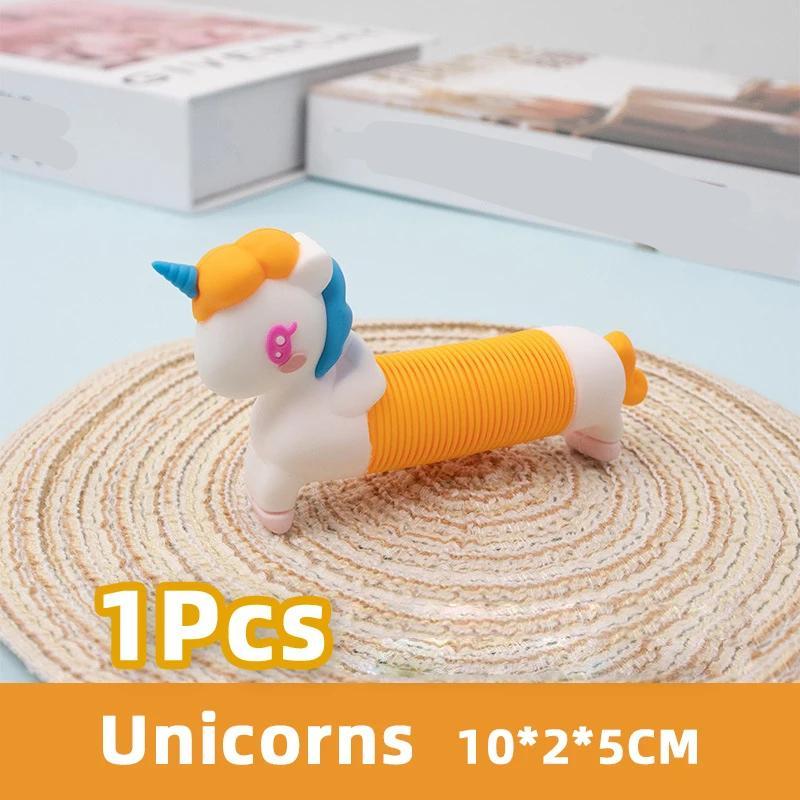 3D Luminou Pop Tube Игрушка Силиконовая Альпака Единорог Push It Bubble Balls — фото 8