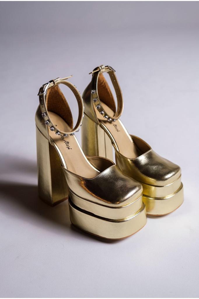 Pantofi cu design cu platformă dublă, stil de modă pentru femei