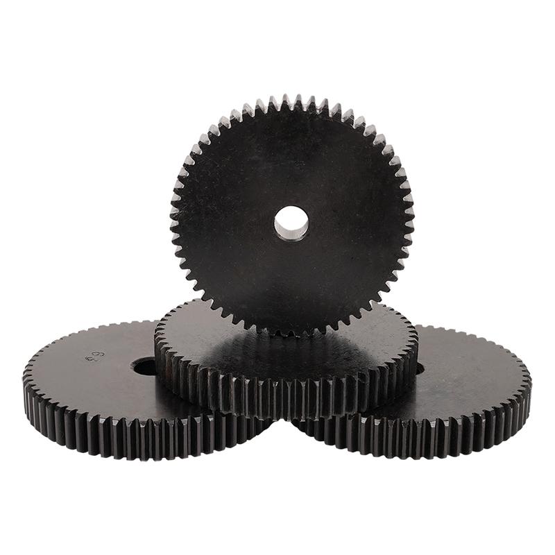 Spur Gear 1M-77T/78T/79T/80T/81T/82T/83T/84T/85T/86T Teeth Pitch 3.14 Mm Total Height 10 Mm Gear Wheel Carbon Steel Blackening