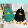Kids Backpack Nylon Polyester Lightweight Cute Design Cross Stitching Details For Kindergarten Daily Use