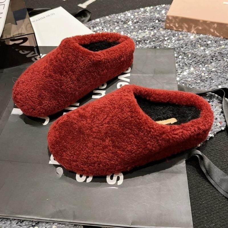 

Мода Мех Женские Балетки Мюли Обувь 2025 Зима Фэд Повседневные Тапочки Дизайнер Элегантные Босоножки Слингбэк Новые Уютные Домашние Zapatillas De Mujer 35