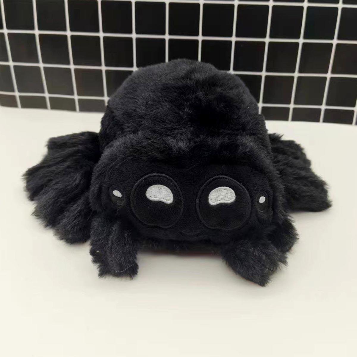 

Adorable Lucas Spider Plush Toy Stuffed Anima For Kids -Perfect Gift For Spider Lovers - Soft And Huggablehalloween Companion 17cm чорний