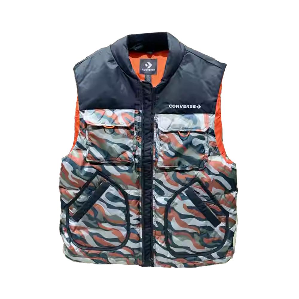 Converse Vests Men s Multicolor Stand Collar Moderate Other 10022771-A02 M【170/96A】