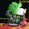 1PCS Resin Jade Cabbage Ornaments Small Size Golden Toad Living Room Wine Cabinet Shop Craft Decoration Opening Gift